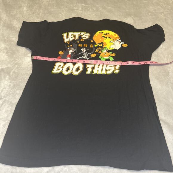 BUC-EE'S BLACK T-SHIRT HALLOWEEN LET'S BOO THIS! SIZE Medium Fall Ghost Goblin - Picture 3 of 7